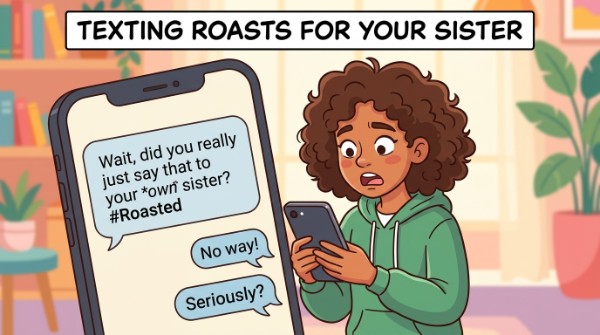 Texting Roasts for Your Sister