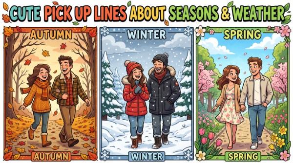 Cute Pick Up Lines About Season & Weather