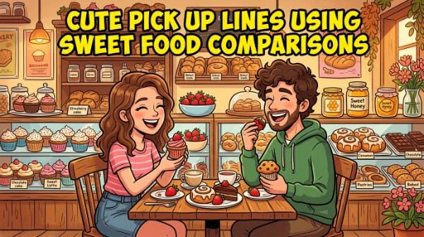 Cute Pick Up Lines Using Sweet Food Comparisons