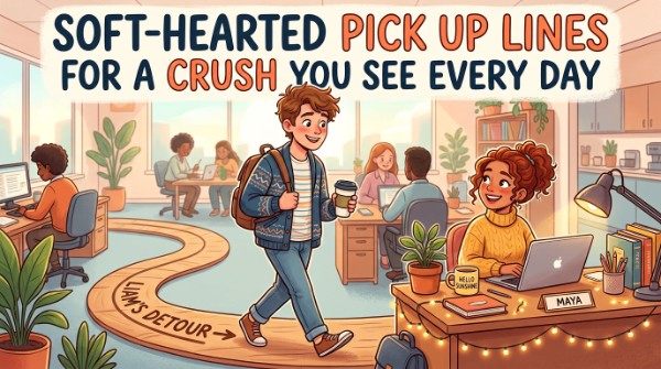 Soft-Hearted Pick Up Lines for a Crush You See Every Day