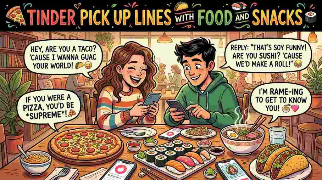 Tinder Pick Up Lines With Food and Snacks