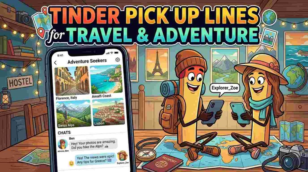 Tinder Pick Up Lines for Travel and Adventure